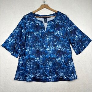 Swim365 Swim Top Womens 22‎ 24 Rash Guard Notch Neck